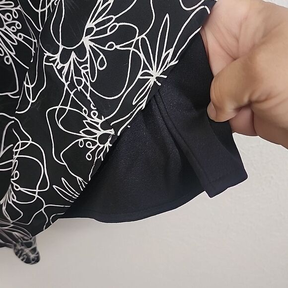 Hillard & Hanson floral print sheer fully lined career wear skirt NWT sz XL - Picture 2 of 7